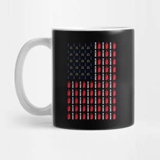 American Flag design with Vaping items cloudchasers graphic USA Mug